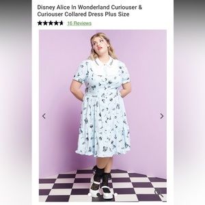 Hot Topic size 4x Retro Alice in Wonderland Collared dress